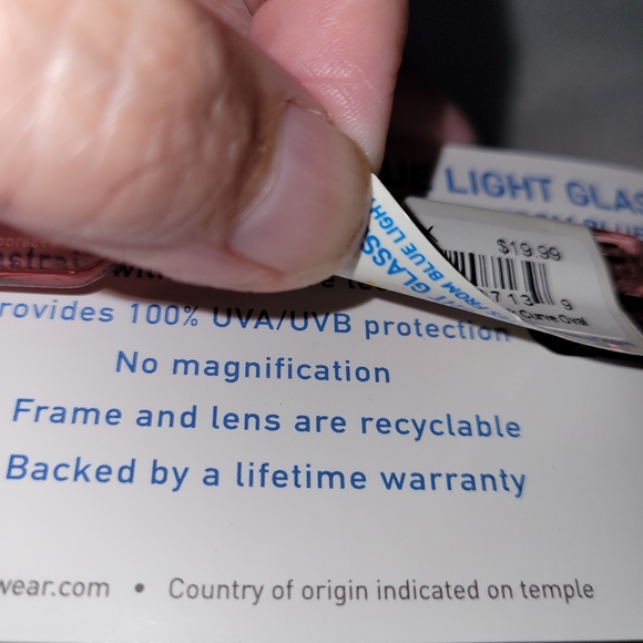 ICU Eyewear Kids Youth Screen Vision Blue Light Filtering Pink Oval Glasses New - Picture 7 of 7